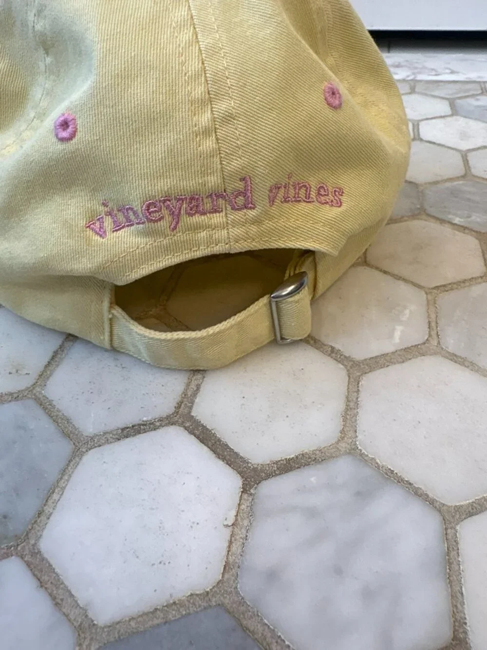 Vineyard Vines Baseball Hat Cap Lime Green With Pink Whale Adjustable